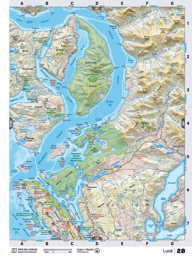 VCBC28 Wall Map - Lund - Backroad Maps