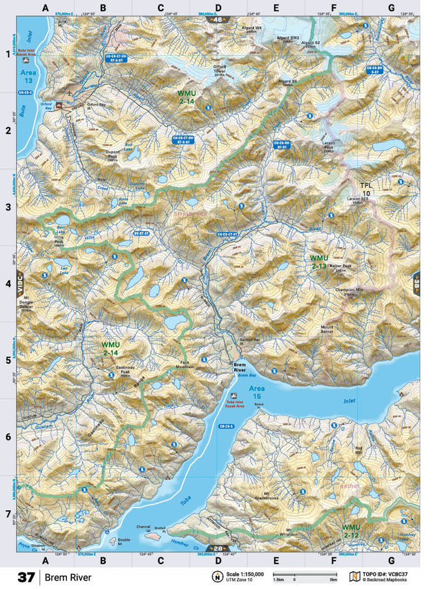 VCBC37 TOPO Map - Brem River - Backroad Maps