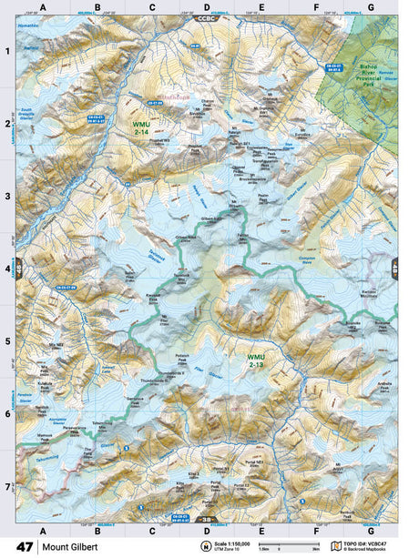 VCBC47 TOPO Map - Mount Gilbert - Backroad Maps
