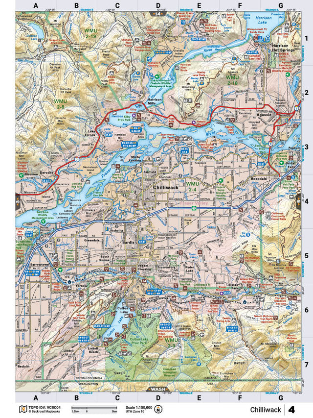 VCBC04 Wall Map - Chilliwack - Backroad Maps