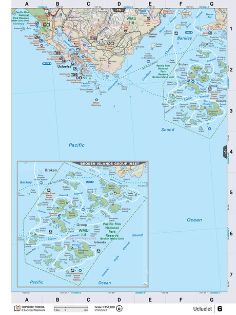 VIBC06 Wall Map - Ucluelet - Backroad Maps
