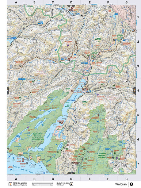VIBC08 Wall Map - Walbran - Backroad Maps