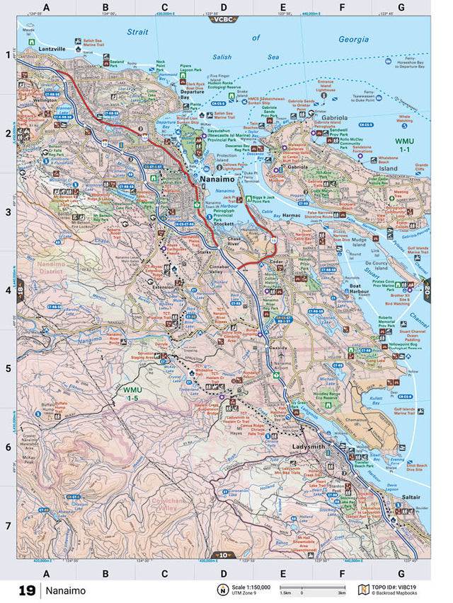 VIBC19 TOPO Map - Nanaimo - Backroad Maps