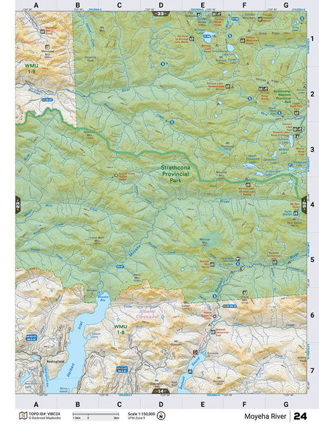 VIBC24 TOPO Map - Moyeha River - Backroad Maps