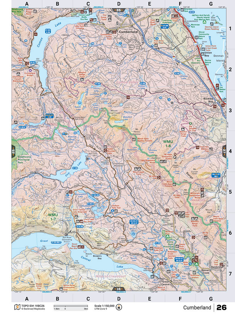 VIBC26 Wall Map - Cumberland - Backroad Maps