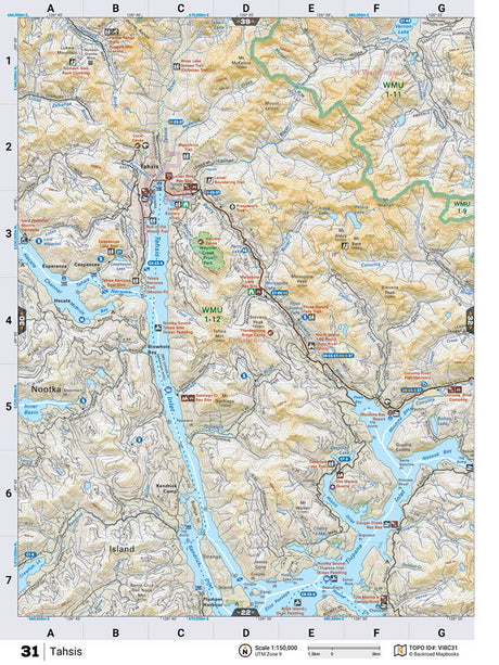 VIBC31 TOPO Map - Tahsis - 