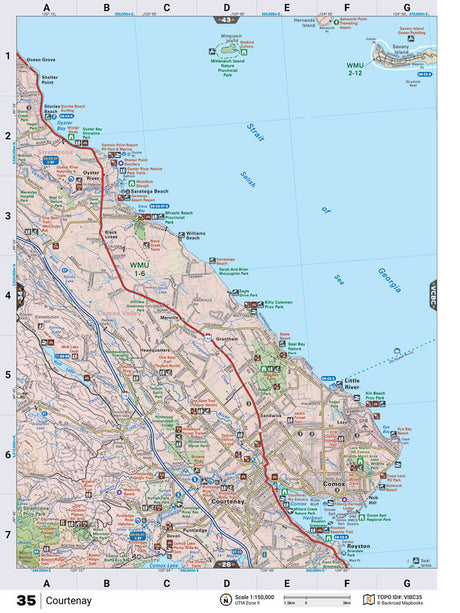 VIBC35 TOPO Map - Courtenay - Backroad Maps