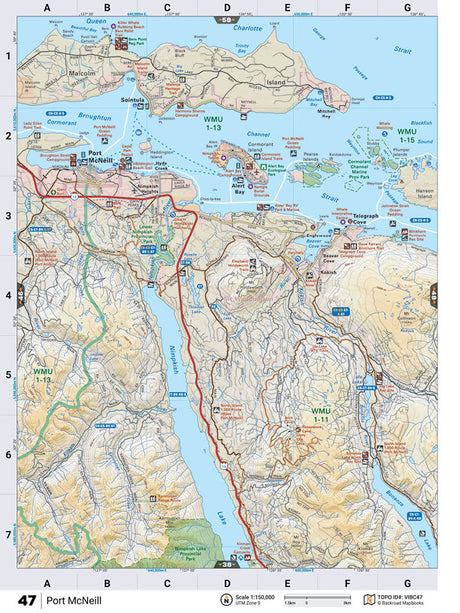 VIBC47 TOPO Map - Port McNeill - Backroad Maps