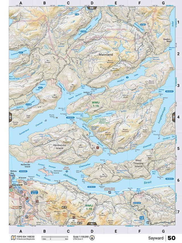 VIBC50 TOPO Map - Sayward - 