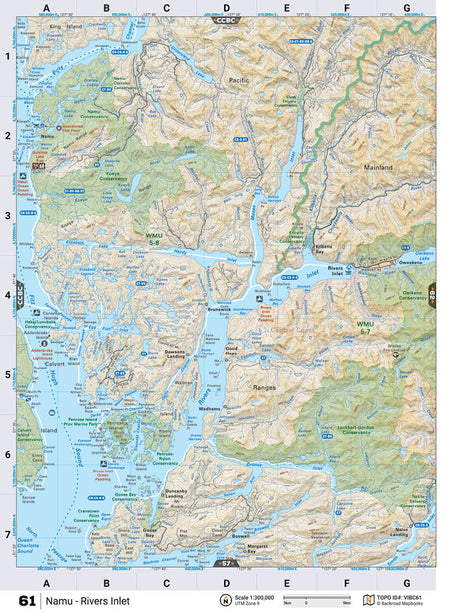 VIBC61 TOPO Map - Namu - Backroad Maps