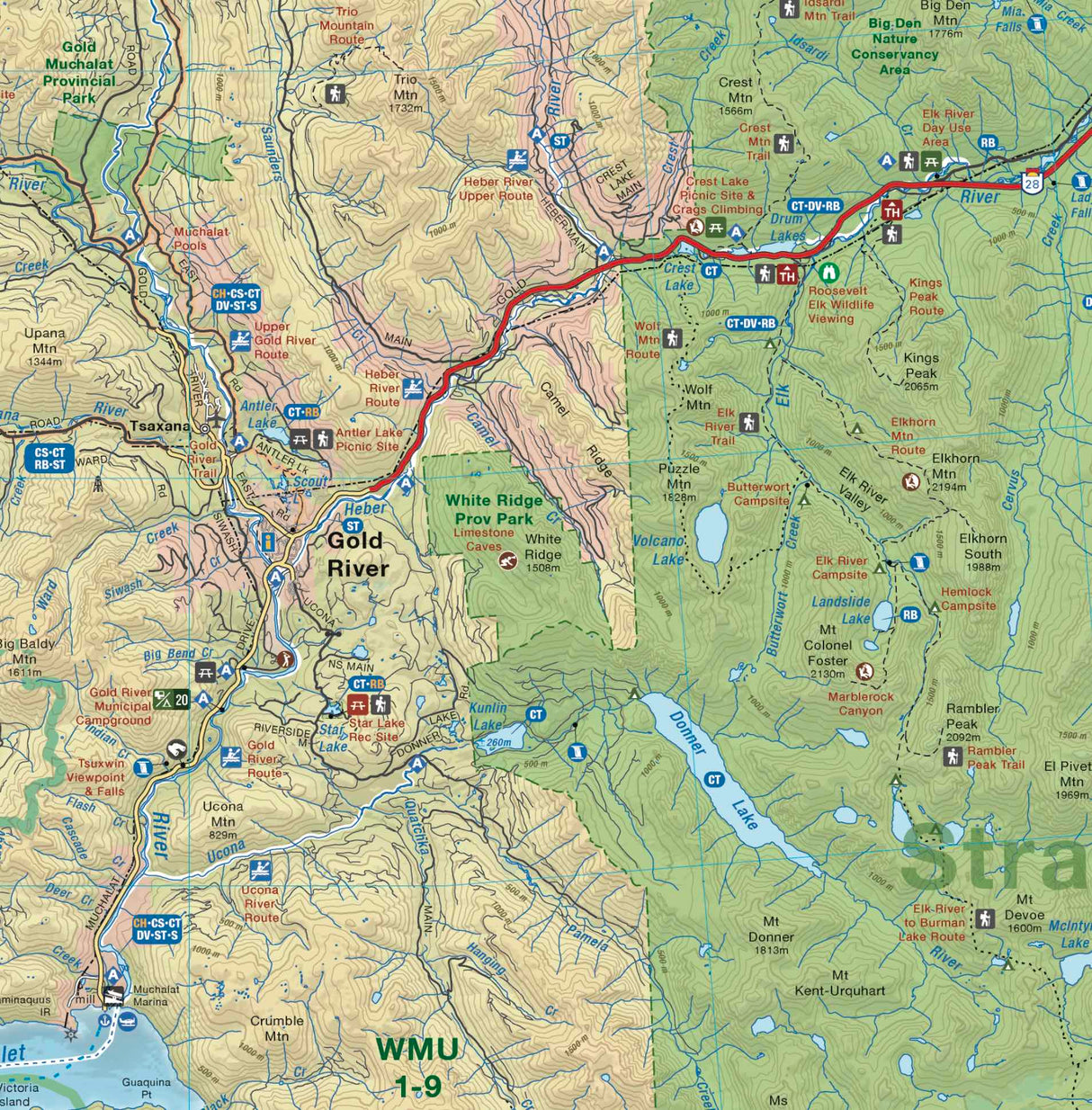 Northeastern Vancouver Island, BC - Wall Map