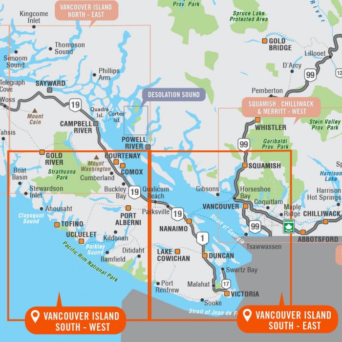 Vancouver Island BC - Recreation Map & Mapbook Bundle - Backroad Maps