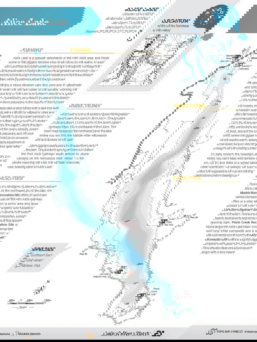 Vancouver Island BC Fishing Mapbook - Backroad Maps