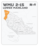 WMU 2-15 Hunting Bundle - Lower Mainland Region BC (6 maps) - Hunting Bundle