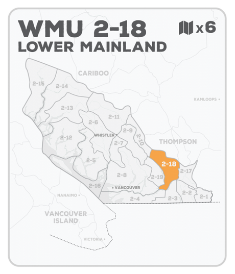 WMU 2-18 Hunting Bundle - Lower Mainland Region BC (6 maps) - Hunting Bundle