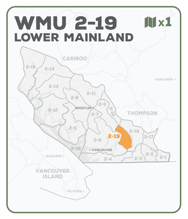 WMU 2-19 Lower Mainland Region - Hunting Topo BC - Backroad Maps