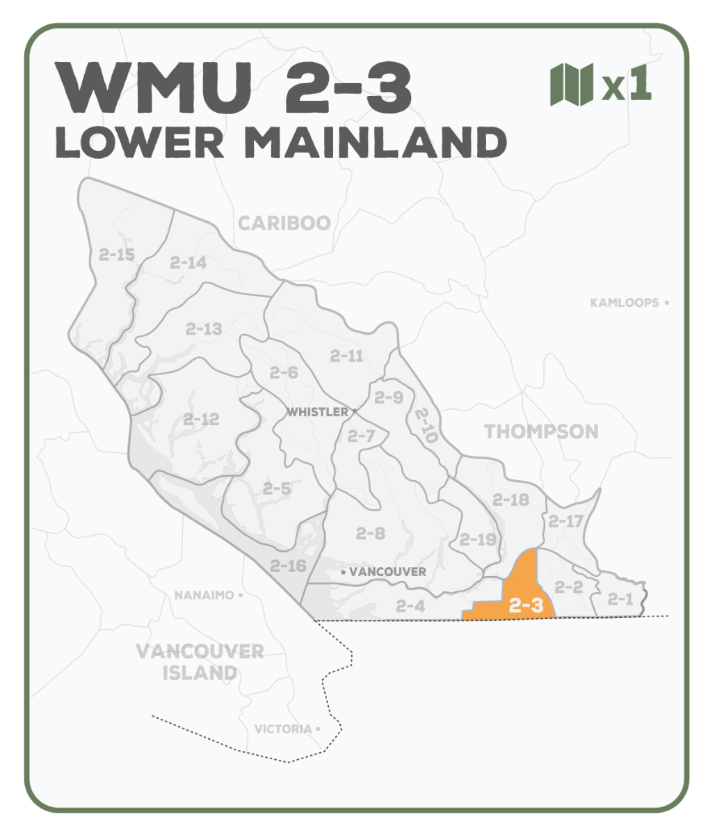 WMU 2-3 Lower Mainland Region - Hunting Topo BC - Backroad Maps