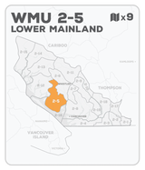 WMU 2-5 Hunting Bundle - Lower Mainland Region BC (9 maps) - Hunting Bundle