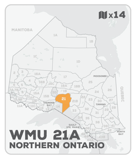 WMU 21A Hunting Bundle - Northern Ontario (14 maps) - Hunting Bundle