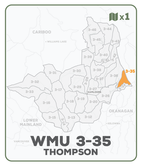 WMU 3-35 Thompson Region - Hunting Topo BC - Backroad Maps