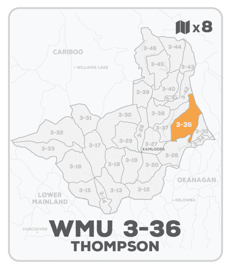 WMU 3-36 Hunting Bundle - Thompson Region BC (8 maps) - Hunting Bundle
