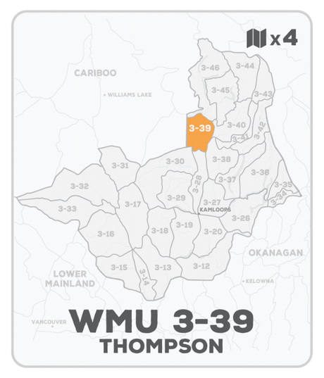 WMU 3-39 Hunting Bundle - Thompson Region BC (4 maps) - Hunting Bundle