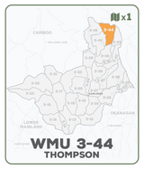 WMU 3-44 Thompson Region - Hunting Topo BC - Backroad Maps