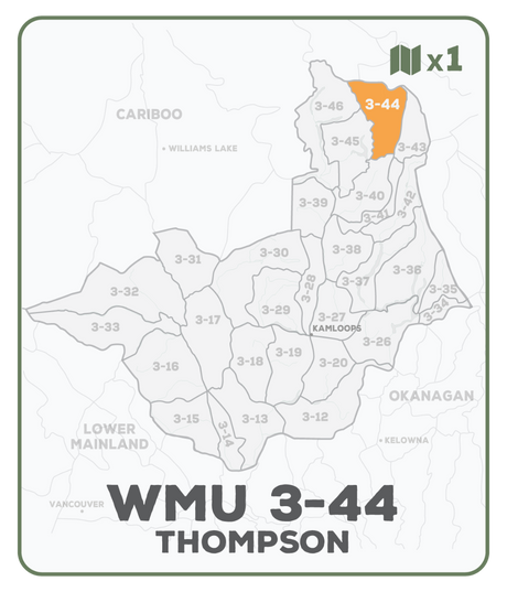 WMU 3-44 Thompson Region - Hunting Topo BC - Backroad Maps