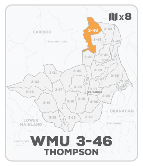 WMU 3-46 Hunting Bundle - Thompson Region BC (8 maps) - Hunting Bundle