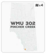 WMU 302 Hunting Bundle - Pincher Creek Alberta (4 maps) - Hunting Bundle