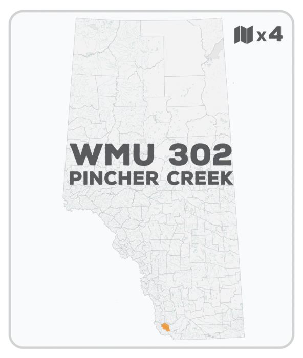 WMU 302 Hunting Bundle - Pincher Creek Alberta (4 maps) - Hunting Bundle