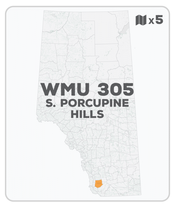 WMU 305 Hunting Bundle - South Porcupine Hills Alberta (5 maps) - Hunting Bundle