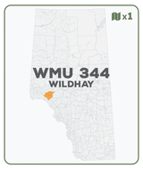WMU 344 Wildhay - Hunting Topo Alberta - Backroad Maps