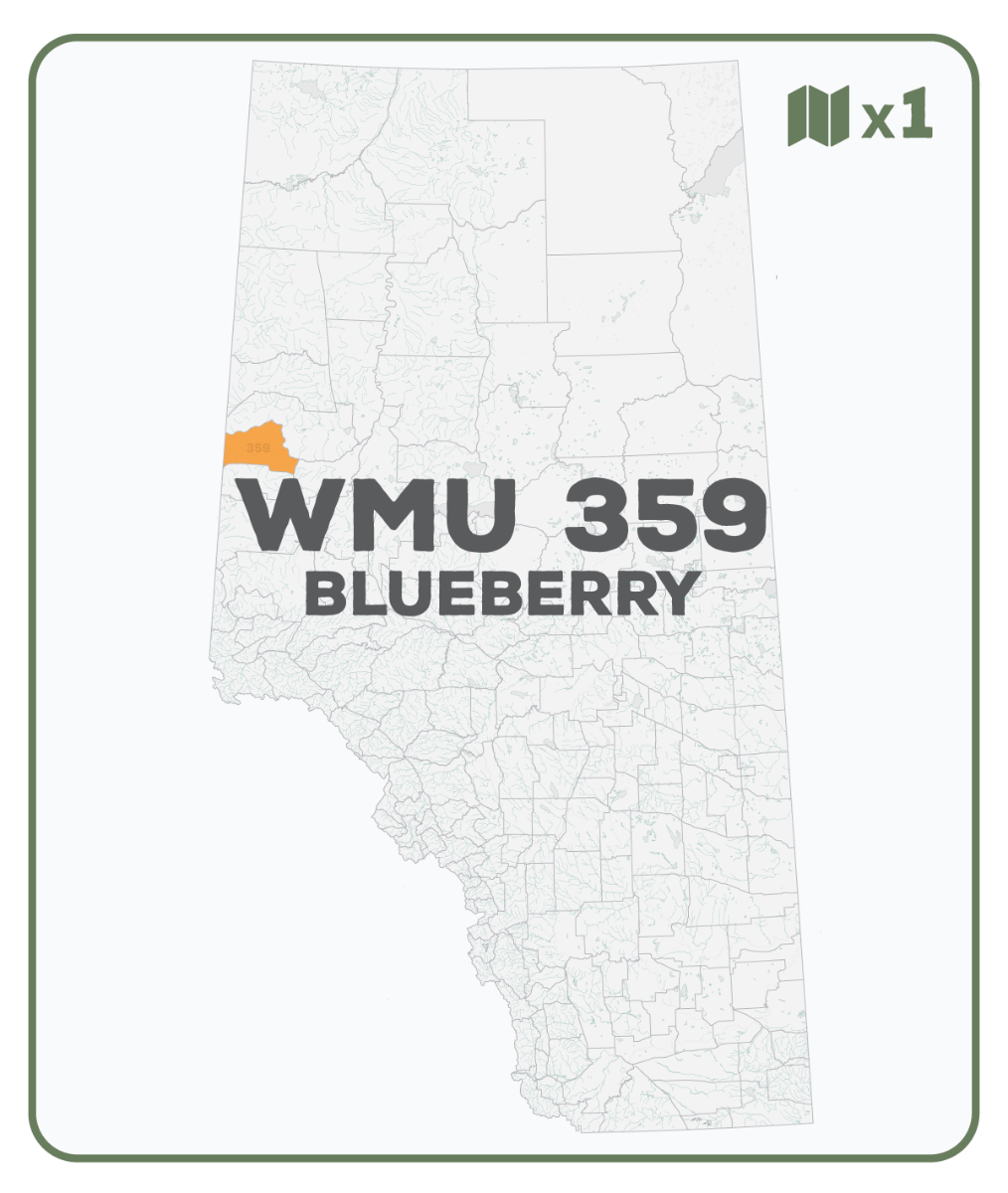 WMU 359 Blueberry - Hunting Topo Alberta - Backroad Maps