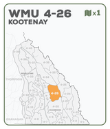 WMU 4-26 Kootenay Region - Hunting Topo BC - Backroad Maps