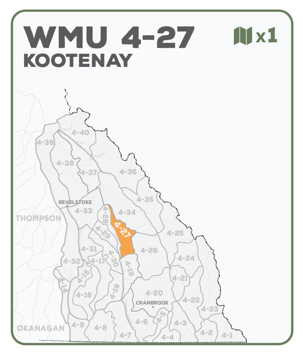 WMU 4-27 Kootenay Region - Hunting Topo BC - Backroad Maps