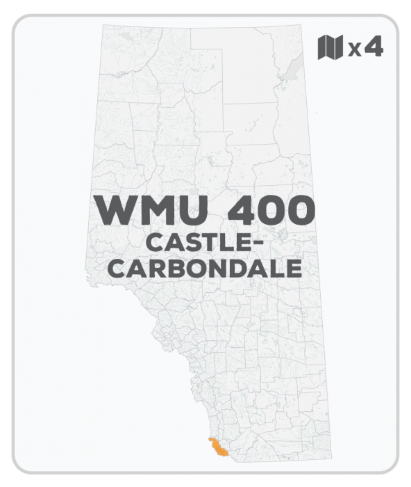 WMU 400 Hunting Bundle - Castle-Carbondale Alberta (4 maps) - Hunting Bundle