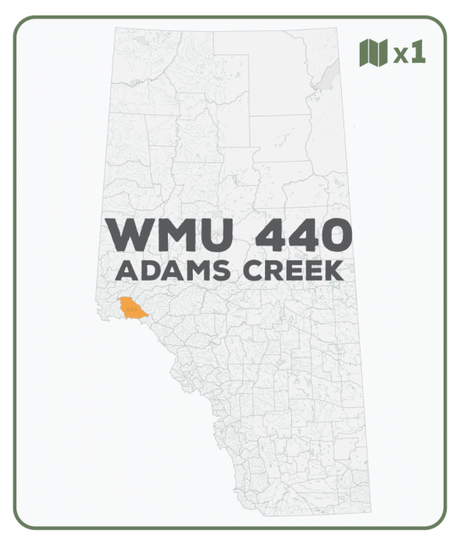 WMU 440 Adams Creek - Hunting Topo Alberta - Backroad Maps