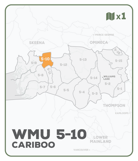 WMU 5-10 Cariboo Region - Hunting Topo BC - Backroad Maps