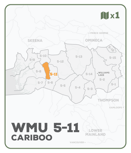 WMU 5-11 Cariboo Region - Hunting Topo BC - Backroad Maps