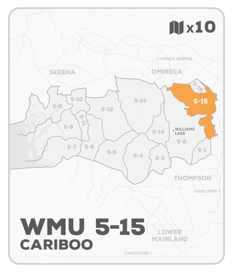 WMU 5-15 Hunting Bundle - Cariboo Region BC (10 maps) - Hunting Bundle