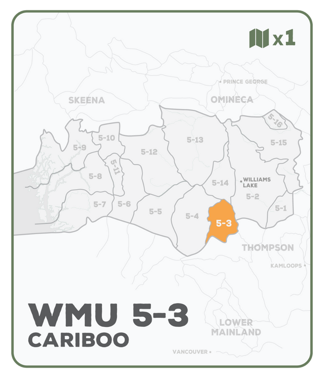 WMU 5-3 Cariboo Region - Hunting Topo BC - Backroad Maps