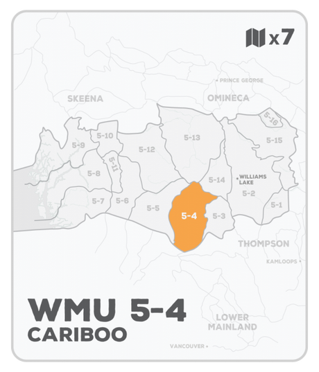 WMU 5-4 Hunting Bundle - Cariboo Region BC (7 maps) - Hunting Bundle