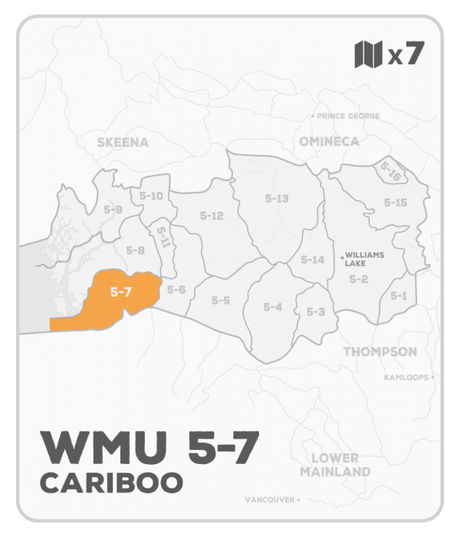 WMU 5-7 Hunting Bundle - Cariboo Region BC (7 maps) - Hunting Bundle
