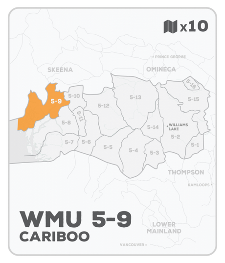 WMU 5-9 Hunting Bundle - Cariboo Region BC (10 maps) - Hunting Bundle