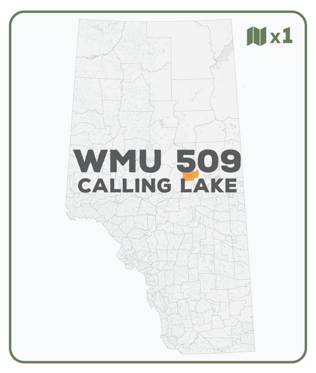 WMU 509 Calling Lake - Hunting Topo Alberta - Backroad Maps