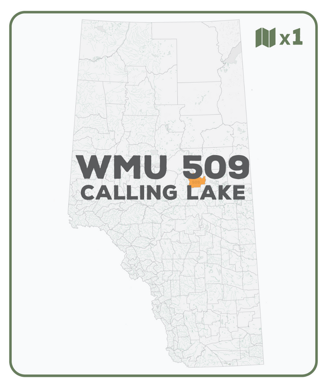 WMU 509 Calling Lake - Hunting Topo Alberta - Backroad Maps