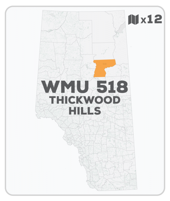 WMU 518 Hunting Bundle - Thickwood Hills Alberta (12 maps) - Hunting Bundle