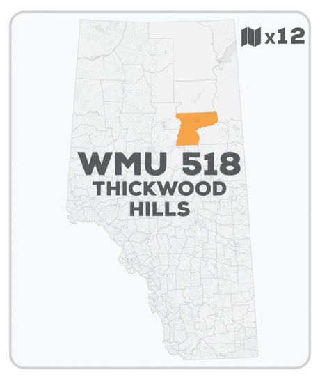 WMU 518 Hunting Bundle - Thickwood Hills Alberta (12 maps) - Hunting Bundle