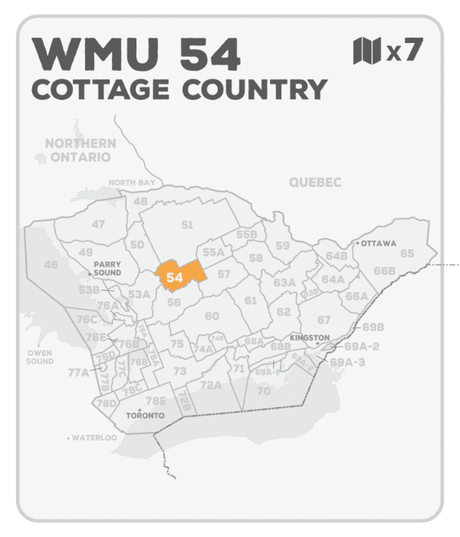 WMU 54 Hunting Bundle - Cottage Country Ontario (7 maps) - Hunting Bundle